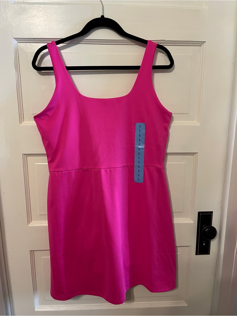 Fuchsia pink Sleeveless Scoop-Neck Women's tennis Dress